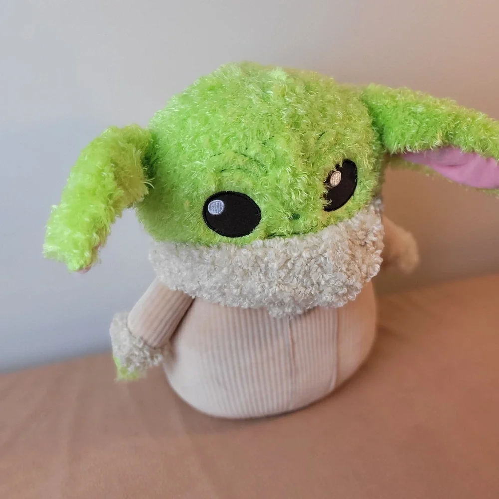 Grogu Plush Talking Baby Yoda Mandalorian Star Wars Pillow Squishy Soft Plushie.